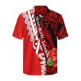 thumbnail image 5 of KUIFORTI His and Hers Matching Outfits Lightweight Polynesian Tribal Hibiscus Couple Matching Outfits with Soft Fabric Men’s Hawaiian Shirt Fashionable Quick-dry Gifts for Couples, 5 of 7