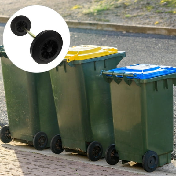 Tineasur 1Set Trash Can Wheel Replacement with Thickened Rubber for Outdoor Use