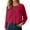 Red, variant on Women Lightweight Cropped Cardigans Sweaters Trendy Long Sleeve Button down Knit Sweater Fall Crew Neck Striped Embossing Knitted Outwear Tops Green One Size