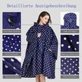 thumbnail image 4 of Transpirable, ligero e impermeable: ideal para andar en bicicleta, hacer senderismo y viajar. Úselo como manta de picnic o toldo. Puntos azules, talla única. Poncho de lluvia unisex, 4 of 6