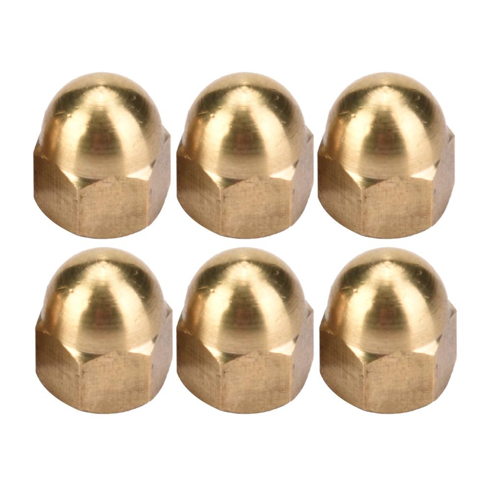Domqga Brass Acorn Nut Kit Dome Head Cap Hex Nuts Set Vehicle Fasteners
