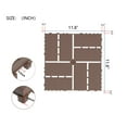 thumbnail image 3 of Plastic Interlocking Deck Tiles,44 Pack Patio Deck Tiles,12"x12" Square Waterproof Outdoor All Weather Use, Patio Decking Tiles for Poolside Balcony Backyard, Brown, 3 of 8