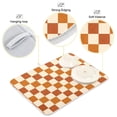thumbnail image 3 of Yayeee Dish Drying Mat for Kitchen Counter 16"x18" Microfiber Absorbent Pad, Rusty Orange Plaid, 3 of 7