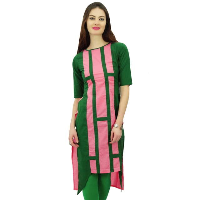 Phagun Tunique Indienne en Coton pour Femmes Ourlet Asymétrique Kurti Tenue Décontractée