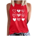 thumbnail image 2 of UPPADA Débardeurs Grande Taille pour Femmes, T-Shirts Graphiques Sans Manches Décontractés, T-Shirts Surdimensionnés, Hauts Sans Manches avec Cœur, T-Shirts Graphiques Rouges, TG, 2 of 4