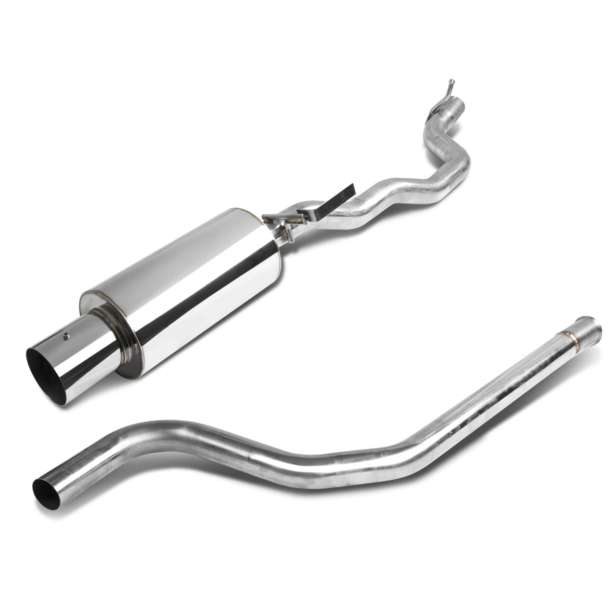 For 1995 to 2003 Chevy Cavalier Stainless Steel Catback Exhaust System 4" Muffler (Chrome