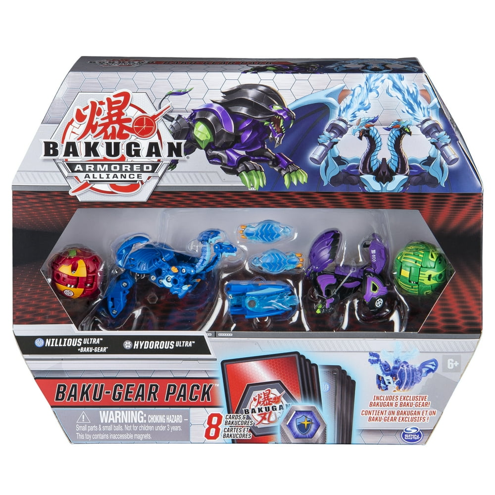 Bakugan BakuGear 4Pack, Nillious Ultra with BakuGear and Hydorous
