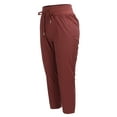 thumbnail image 3 of Casual Drawstring Sweatpants Women Breathable Fitness Sports Pants Joggers for Running (Vermilion), 3 of 8