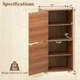 thumbnail image 3 of Gymax 2 PCS 2-Door Storage Cabinet w/ Adjustable Shelves Kitchen Buffet Cabinet w/ 2 Doors, 3 of 10