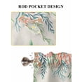 thumbnail image 6 of Summer Ocean Living Room Curtains 2 Panel, Watercolor Coastal Coral Shell Seaweed Beige Cafe Window Treatment, Extra Long Farmhouse Bedroom Bathroom Kitchen Curtains Drapes 104"x72", 6 of 6