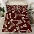 YST Badminton Print Bedding Full Size Ball Sports Bed Sheets Set, Black