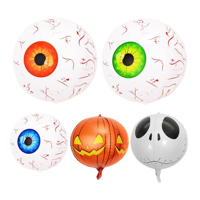 Decoraciones de miedo Globos Globos inflables Accesorios de Halloween (globo ocular rojo 4D)