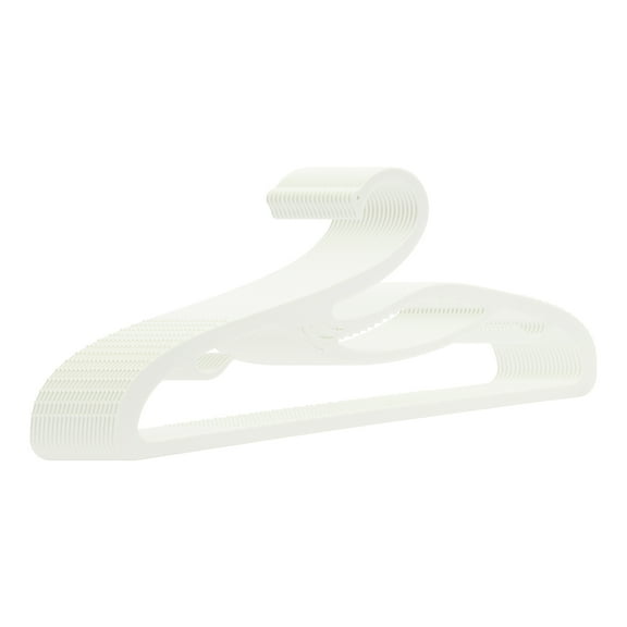 Unique Bargains Plastic Swan Non-Slip Space Saving Clothes Hangers 20 Pack Beige
