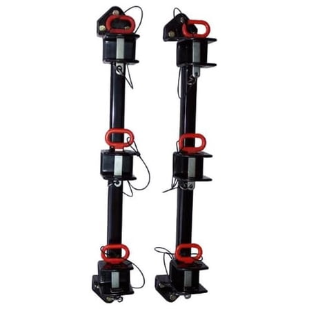 TG3500 3 Trimmer Rack - Heavy Duty Vinyl Coated Trailer Wall Mount - Lawn & Garden Equipment Organizer - Truck & Trailer Storage - Hardware Included