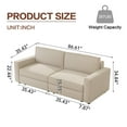 thumbnail image 2 of QEZEOM Modern Loveseat Sofa 86", Modular Couch 2 Seater Sofa for Small Apartment, Beige, 2 of 7