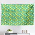 thumbnail image 1 of Lemons Tapestry, Citrus Fruits Cartoon Style Drawing Tasty Illustration, Fabric Wall Hanging Decor for Bedroom Living Room Dorm, 2 Sizes, Pale Sage Green Mustard, by Ambesonne, 1 of 1