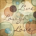 thumbnail image 2 of Harbick, N 20x20 Gold Ornate Wood Framed with Double Matting Museum Art Print Titled - Live Laugh Love, 2 of 4