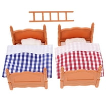 Niceauty Bed Miniature Simulation Dollhouse Bedroom Furniture Assorted Color 1Pcs