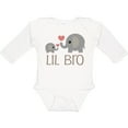thumbnail image 3 of Inktastic Lil Bro Matching Elephant Boys Long Sleeve Baby Bodysuit, 3 of 5