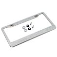 thumbnail image 2 of Flmtop Stylish Bling Rhinestones American Car Vehicle Rear License Plate Metal Frame, 2 of 6