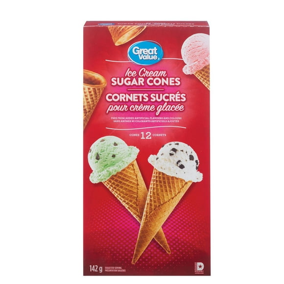 Great Value Ice Cream Sugar Cones, 142 g