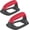 Black&Red, variant on Runstore Pushup Stands Handstand Bars - Push Up Bar with Soft Rubber Handle Provide Comfy Grip, Fit for Calisthenics, Fitness, Floor strength training, Support 500 lbs