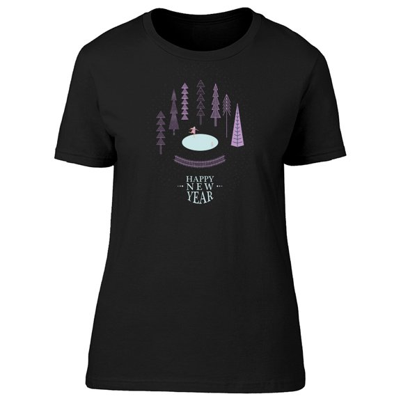 Happy New Year Ice Pool Skating Tee Women's -Image by Shutterstock