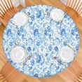 thumbnail image 2 of Pioneer Flower Floral Print Pattern Round Fitted Tablecloth with Elastic Edge,Dining Table Cover Waterproof,Outdoor Round Tablecloth for Camping,Dining,Indoor and Outdoor, 2 of 7