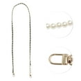 thumbnail image 3 of Unique Bargains 1 Pc Leather and Faux Pearl Handbag Strap for Travelling Light Glod Tone Black PU Alloy, 3 of 5