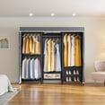 thumbnail image 3 of VIPEK V5C Medium Covered Clothes Rack Heavy Duty Portable Closet Wardrobe, Black Clothing Rack with Grey Oxford Fabric Cover, 3 of 10
