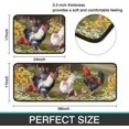 thumbnail image 3 of Rooster Kitchen Rug Decor 2 Pieces Set Farmhouse Style Kitchen Mat Washable Runner Rug Chicken Sunflower Decoration Indoor Floor Mat 17" x 47" + 17" x 30", 3 of 6