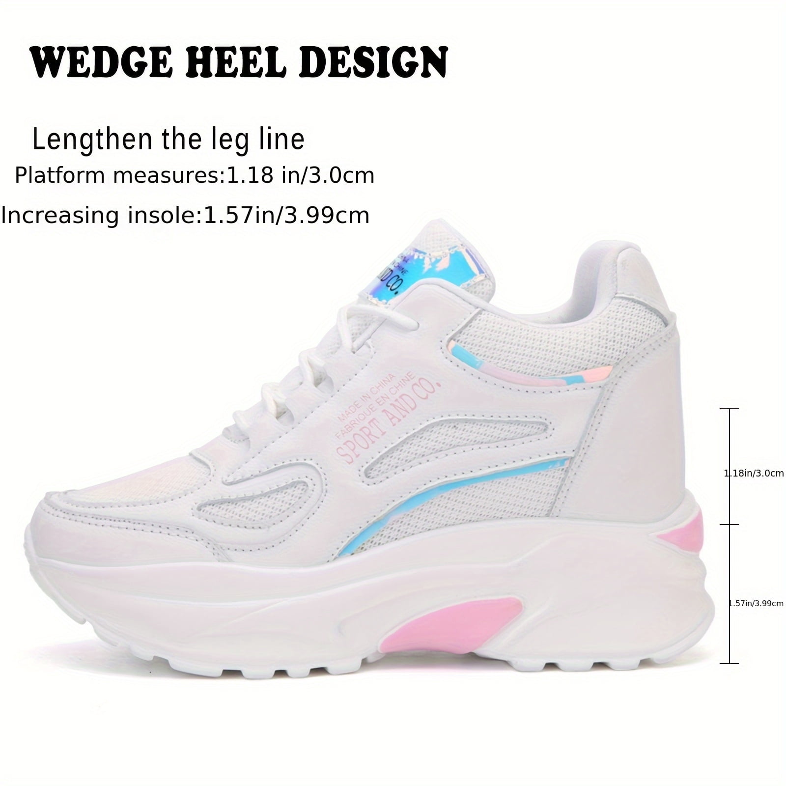 Olive AONEGOLD Women‘s Hidden Wedge Sneakers High Heeld Lace Up Fashion Lightweight Walking Shoes Platform Sneakers Gift