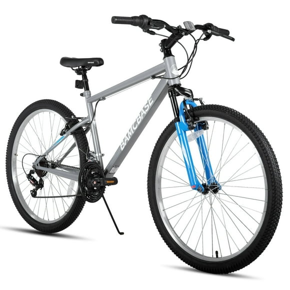 HILAND Vélo de Montagne 26 27 Pouces, VTT Hommes Femmes avec 18 Vitesses, Cadre en Acier à Haute Résistance, Frein en V, Bicyclette Semi-Rigide pour Adultes