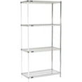thumbnail image 2 of Nexel 5 Tier Chrome Wire Shelving Add-On Unit, 42"W x 18"D x 74"H, 2 of 4