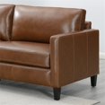thumbnail image 2 of Zachery Brown Leather Sofa, 2 of 10