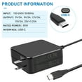 thumbnail image 4 of 65W USB C Type-C Charger for Lenovo,Hp,Dell, Acer, Asus, Samsung, Universal USB C Laptop Charger for Hp Chromebook X360/Spectre X360 Type C Power Supply Cord, 4 of 9
