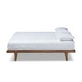 thumbnail image 2 of Baxton Studio Kaia Mid-Century Modern Walnut Brown Finished Wood Queen Size Platform Bed Frame, 2 of 7