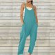 thumbnail image 1 of ICHUANYI Clearance Fashion Women Casual Cold Shoulder Jumpsuit Solid Suspender Jumpsuits Wide Pocket Leg Pant(Navy, S) ICHUANYI WER2023080702861, 1 of 5