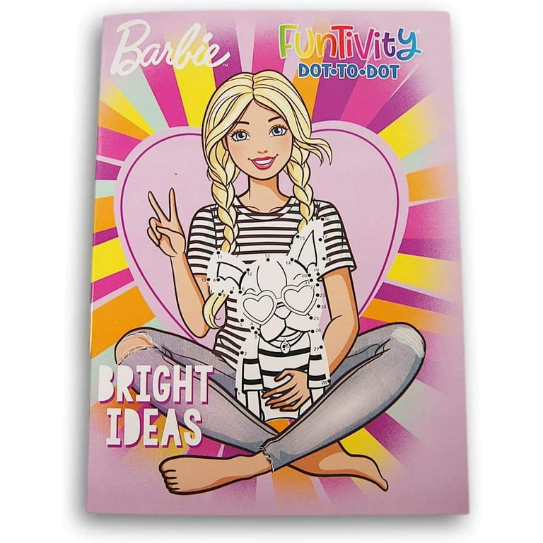 Barbie Funtivity Dot-to-Dot Activity & Coloring Book Set for Kids Toddlers - Set of 2 Books Bright Ideas & Strong Bond