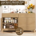 thumbnail image 5 of Fluted Sideboard Buffet Cabinet with Storage, Modern Floor Storage Cabinet with Drawers, Adjustable Shelves and 2 Doors, 5 of 8