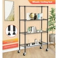 thumbnail image 5 of FDW 4-Shelf Steel Wire Tier Layer Shelving 36L x 14W x 62H Adults can easily use it,Black, 5 of 7