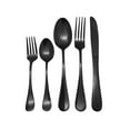 thumbnail image 1 of Rosemary 20-Piece Silverware Set Flatware Stainless Steel Utensils for Kitchen Apartment Essentials - Service for 4 - Tableware Home Cutlery Set Dishwasher Safe, Black, 1 of 7