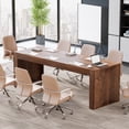 thumbnail image 2 of Tribesigns 78.74-inch Extra Long Conference Table, Large Meeting Table with Spacious Worktop, for Office Conference Room, Easy Assembly, Walnut Brown, 2 of 8