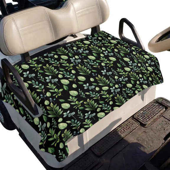 Golf Cart Seat Cover Green Leaves Club Car Golf Cart Seat Covers Soft Absorbent Golfcart Towel Blanket Berry Pastoral Plant Golf Seat Covers for Cart Decor Fits 2 & 4 Passenger 51"x31"