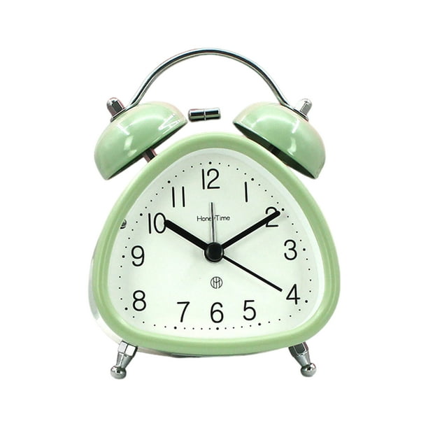 Reloj despertador Advancent simple con soporte fijo función de luz nocturna alarma fuerte Verde claro