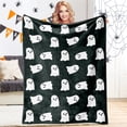thumbnail image 4 of New Flannel Halloween Cute White Ghost Festival Shawl Blanket Nap Blanket, 4 of 4