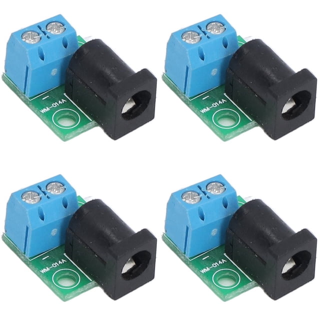 LNGOOR DC Power Connector Adapter 5.5x2.1mm to 2-Pin 5.08mm Compatible with 5.5x2.5mm Port - Power Adapter Board for Electronics & DIY Projects