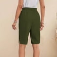 thumbnail image 6 of HongQid Women's Bermuda Shorts, High Waist Basic Stretch Casual Bottoms Knee Length Summer Athletic Short with Pockets, 6 of 9