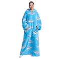 thumbnail image 3 of Komoo Oversized Hoodie Blanket Women Men Cartoon Printed Fleece Long Blanket Hoodie Giant Hoody Hoodie, 3 of 8