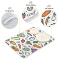 thumbnail image 3 of Yayeee Dish Drying Mat for Kitchen Counter 16"x18" Microfiber Absorbent Pad, Purple Vegetables Pattern, 3 of 7